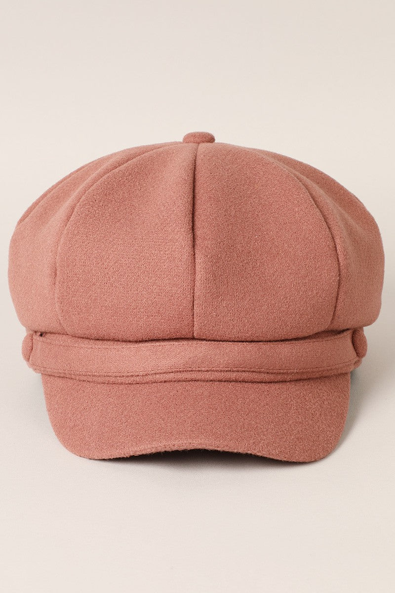 Solid Color Casual Newsboy Cap Cabbie Hat