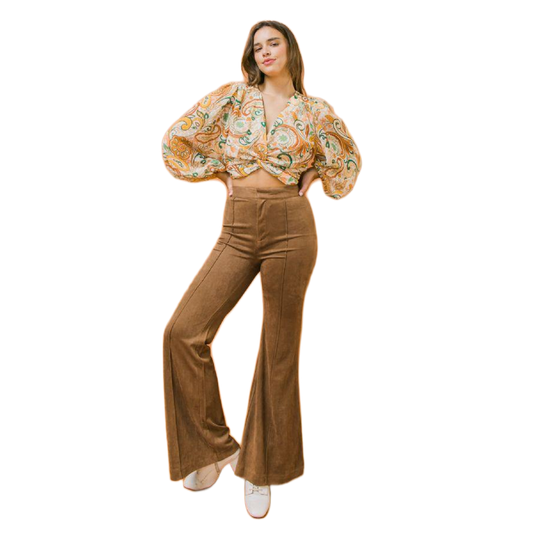 Flying Tomato Faux Suede Pant