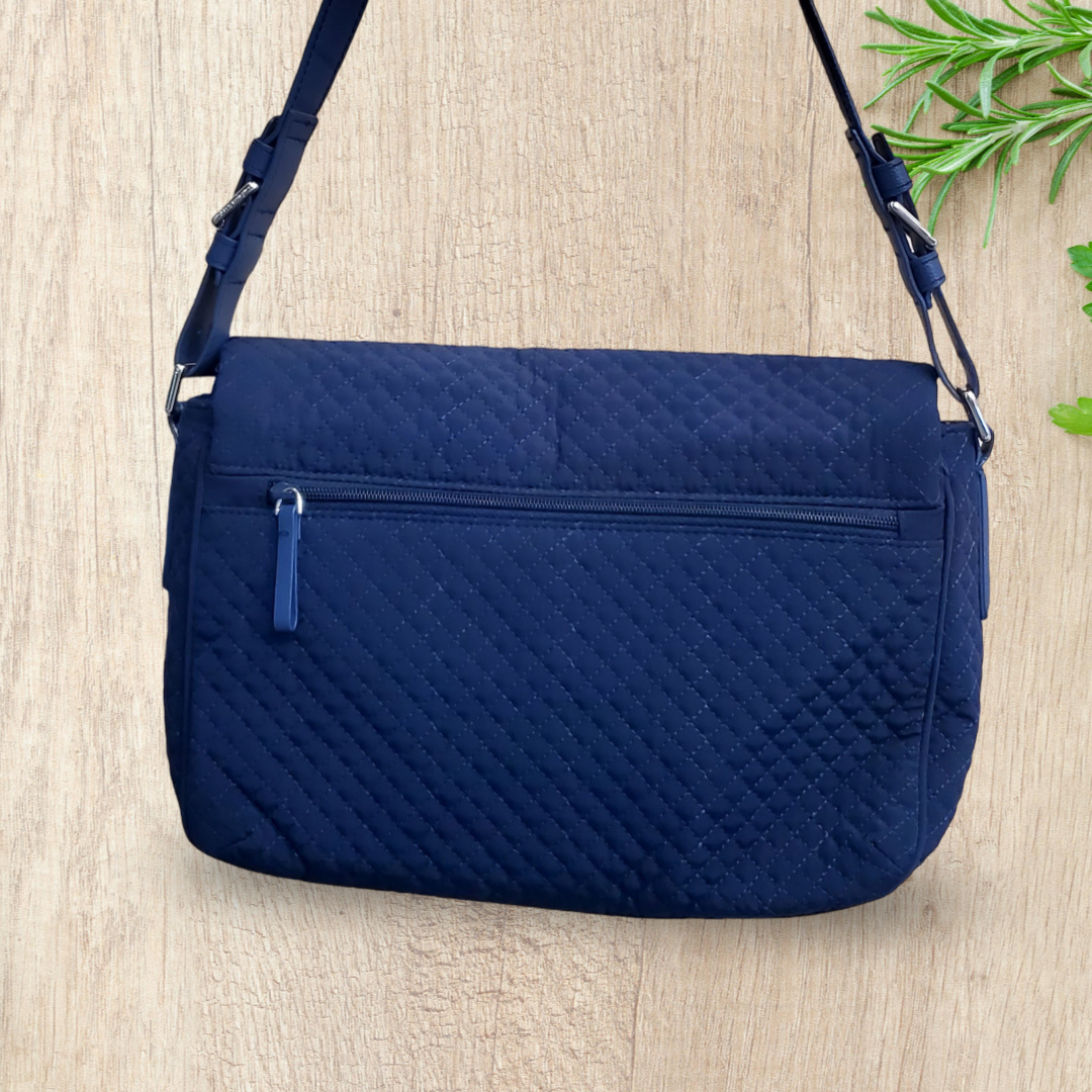 Vera Bradley Quilted Navy Blue Handbag