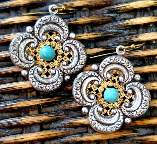 Julio fleur Turquoise Earrings