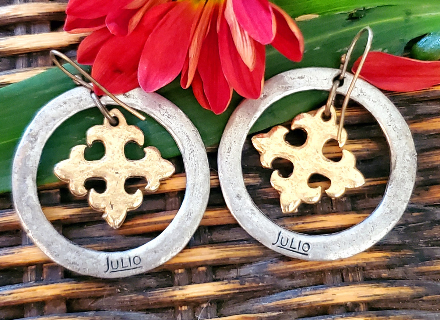 Julio Cross & Hoop Pendant Necklace