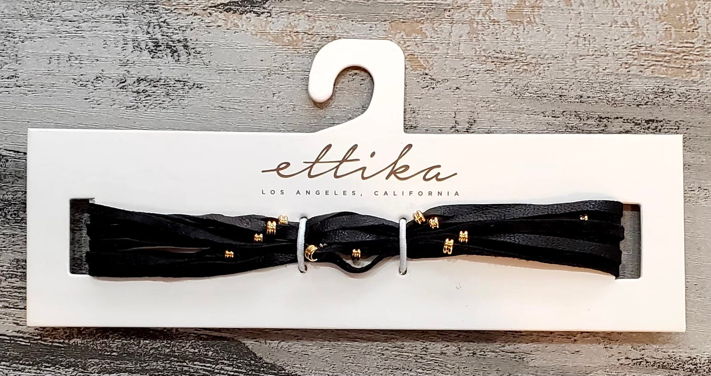 Ettika Leather Wrap Choker