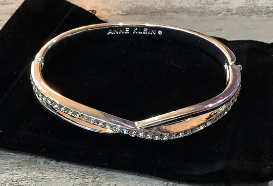 Anne Klein Crystal Infinity Silver Bracelet