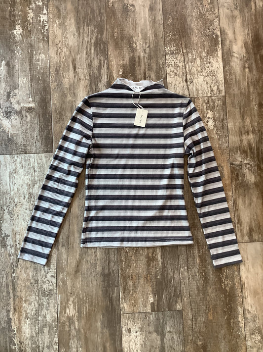 Cali Be Striped Long Sleeve Top Sz Large