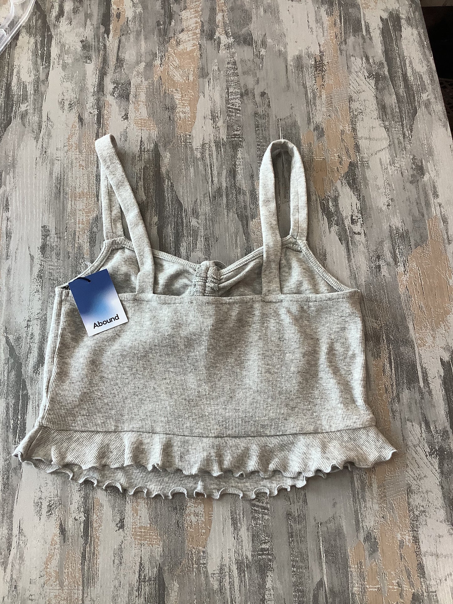 Abound Runched Front Crop Tank Sz Medium