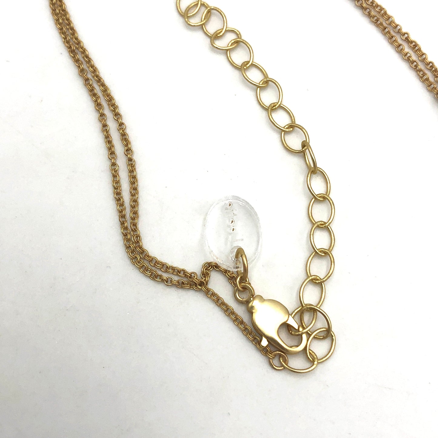 Aged Pearl Marquis & Matte Gold Layering Necklace - Shortie