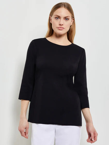 Misook 3/4 Sleeve Knit Pull-On Top Sz Small