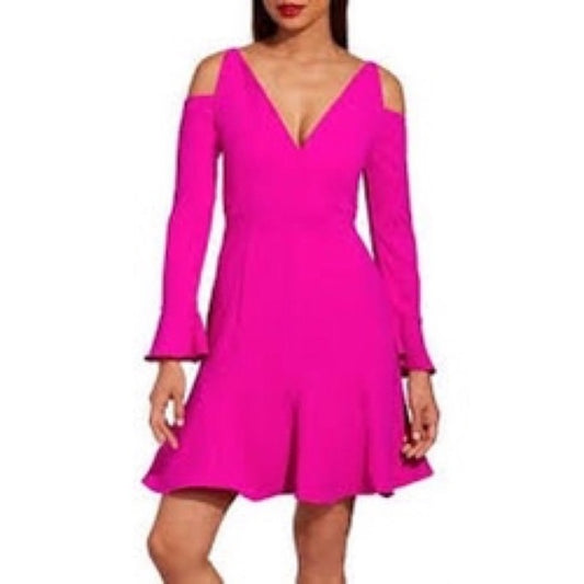 Alexia Admor Cold Shoulder Party Dress Fuchsia Sz 10