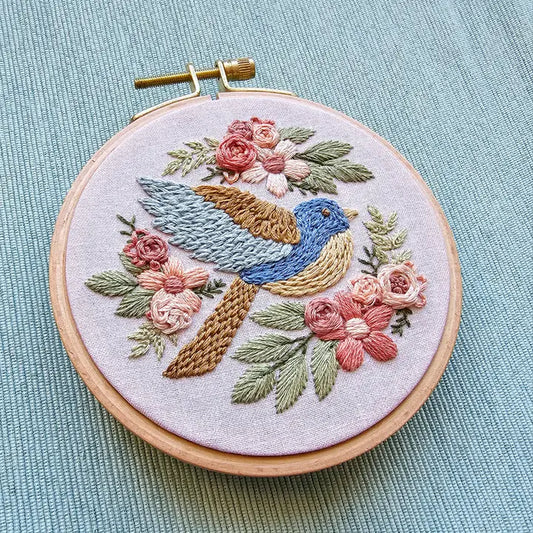 Colorful Bird Embroidery