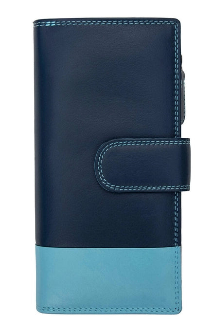 Astra Large Bifold Leather Women's Wallet Blue