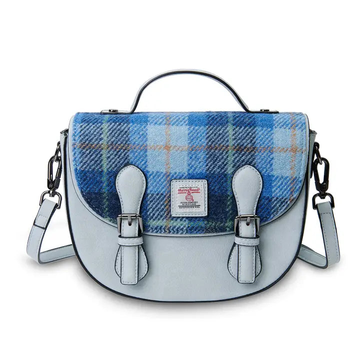 Medium Cobble Satchel Blue Tartan