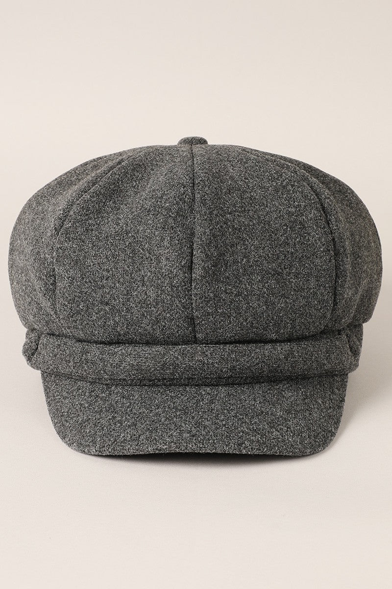 Solid Color Casual Newsboy Cap Cabbie Hat