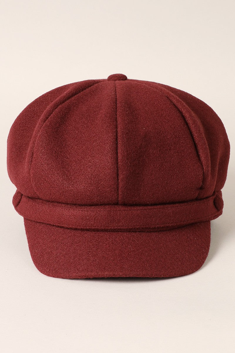 Solid Color Casual Newsboy Cap Cabbie Hat