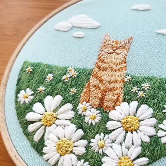 Happy Cat Embroidery