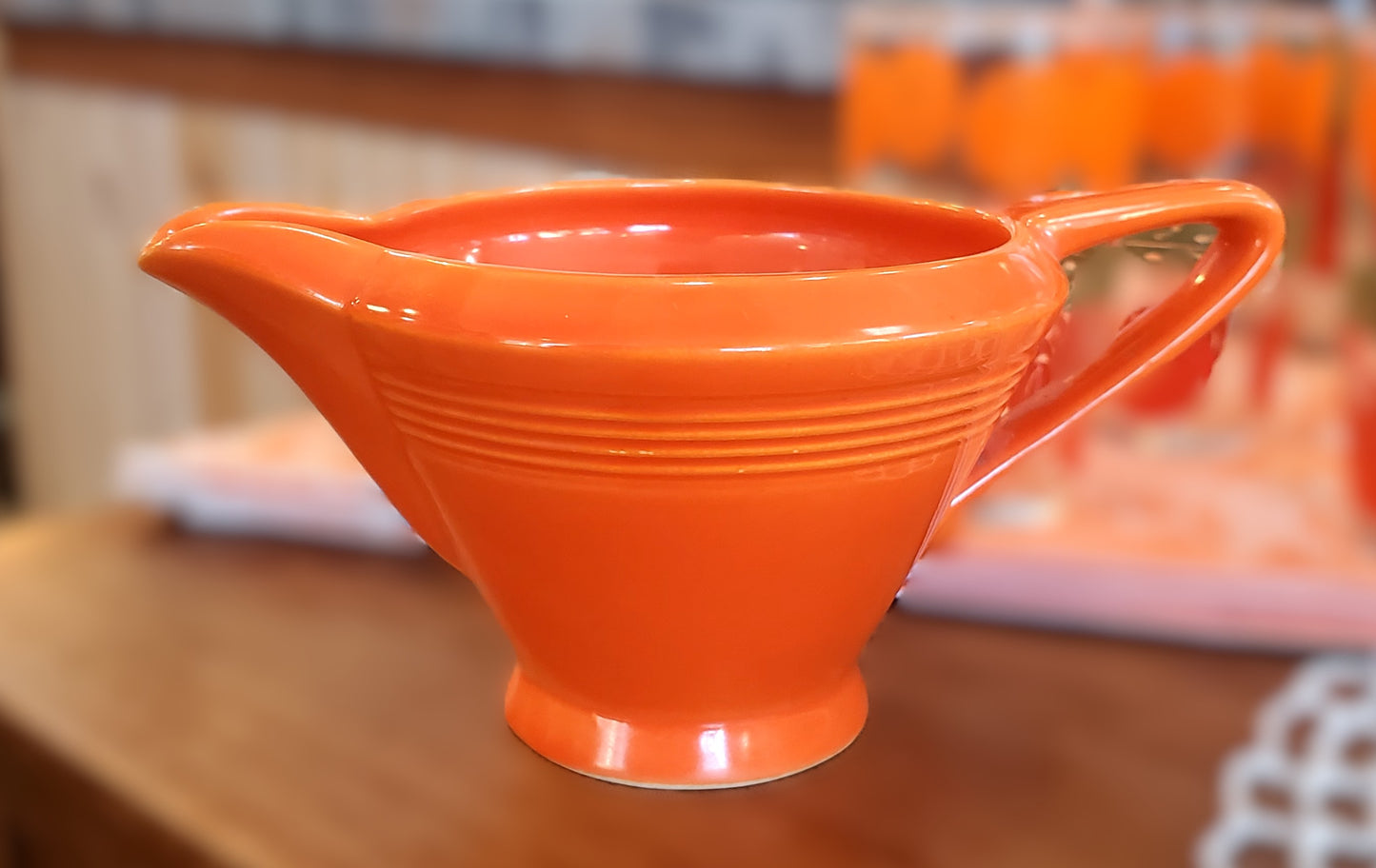 Homer Laughlin Fiesta 1930's Creamer Orange Red