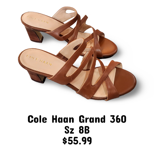 Cole Haan Grand 360 Heeled Slides Sz 8B