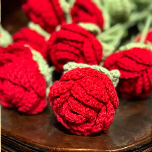 Crochet Red Rose