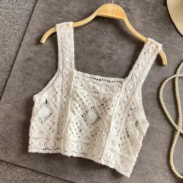 Crochet Camisole - White