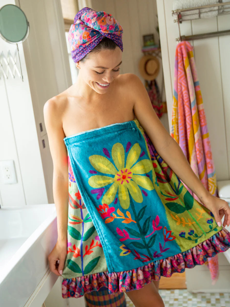 Natural Life Towel Wrap Floral Print S-XL