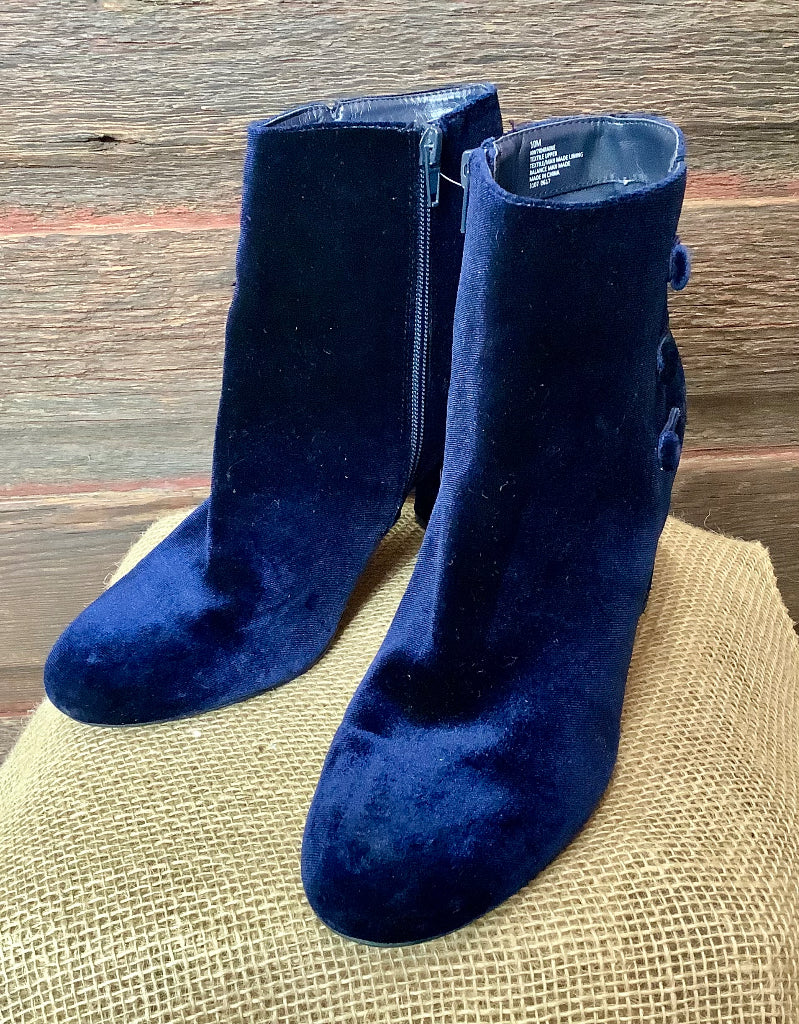 Nine west outlet blue suede booties