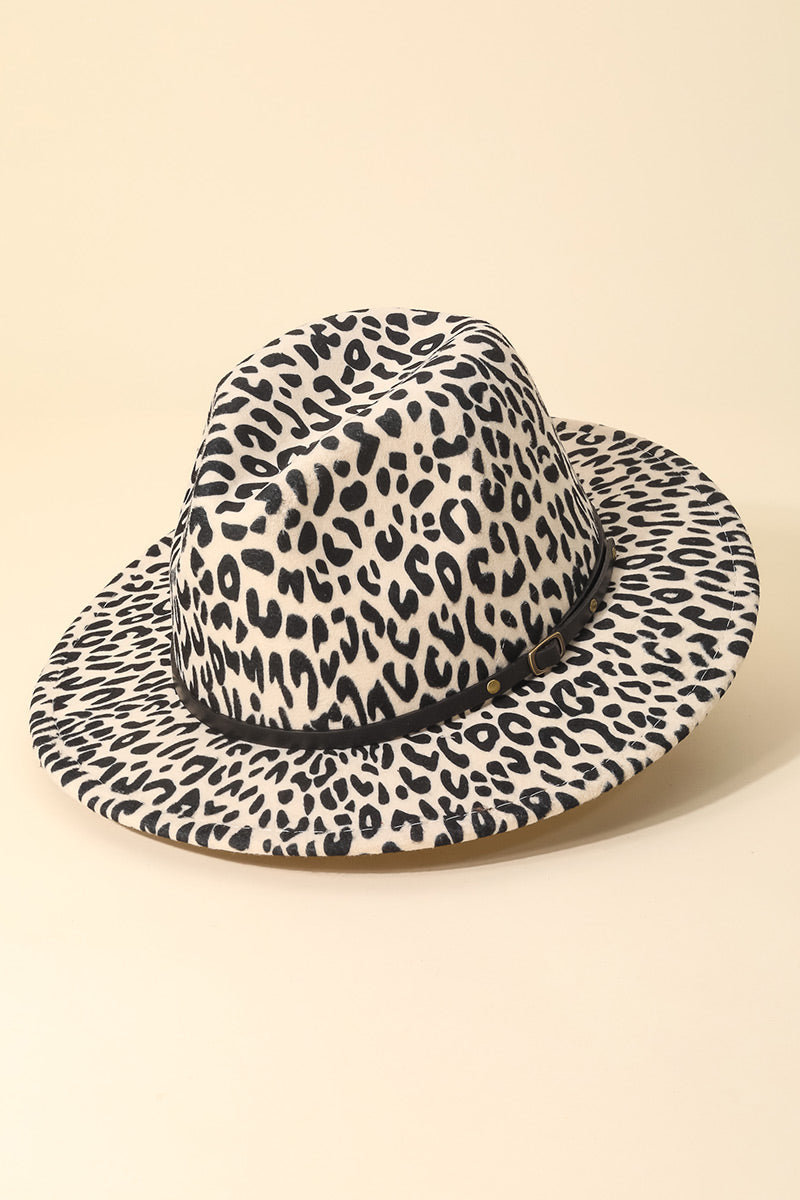 Leopard Print Fashion Fedora Hat