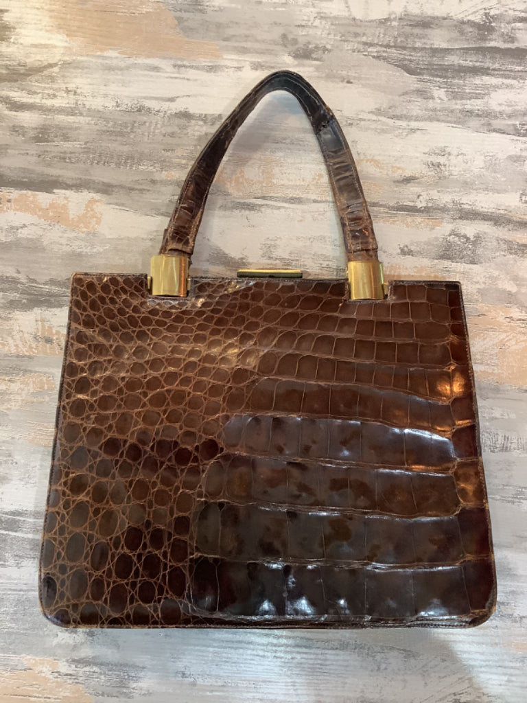 1950's Bellestone Leather Alligator Handbag
