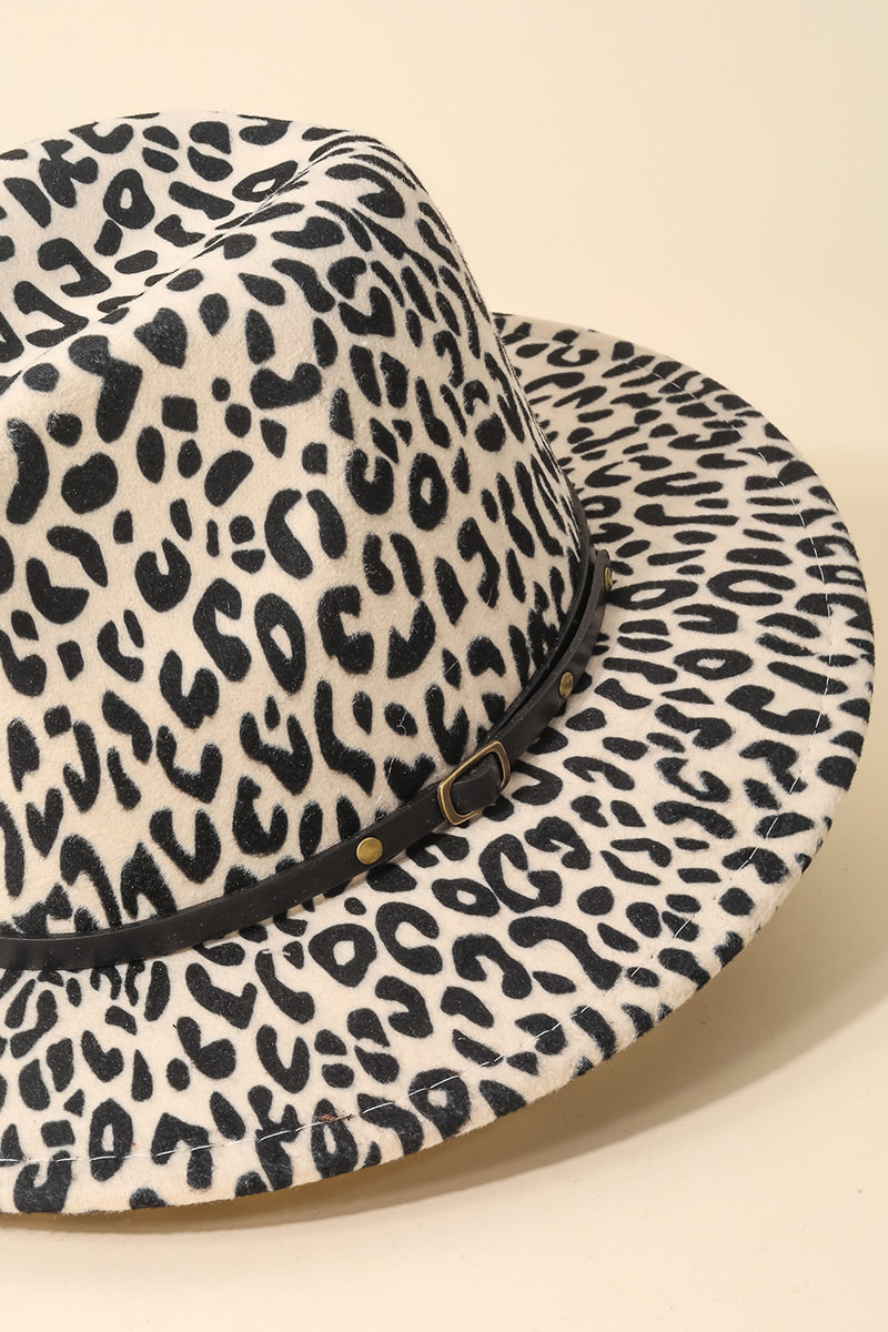 Leopard Print Fashion Fedora Hat