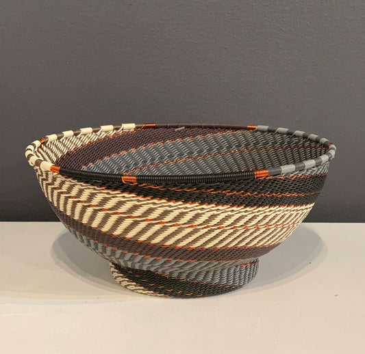 Large Round Bowl w/Base by Bridge for Africa Foundation