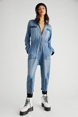 Sandrine Rose by Free People Zip Front Romper Style #R1036-D017 Size Small