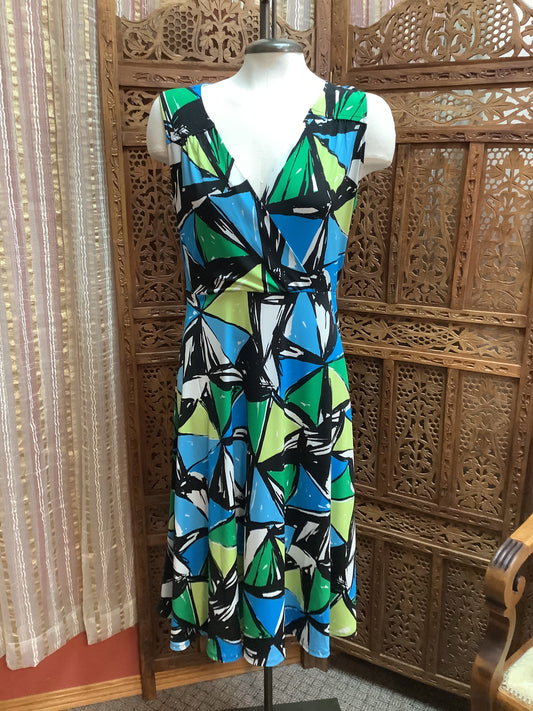 Sandra & Andre Geo Pattern Dress Sz Medium