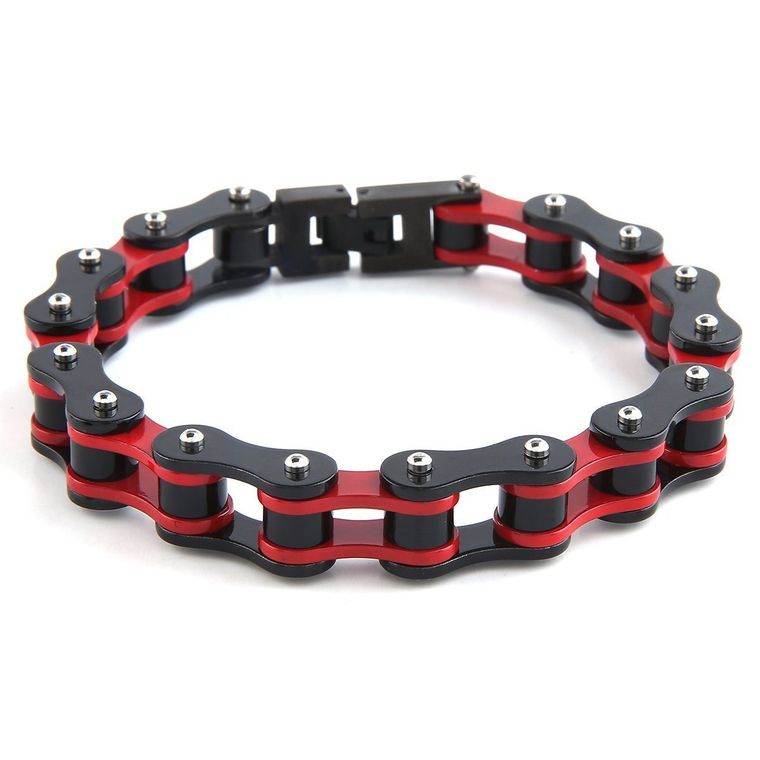 Dakata Stainless Bike Chain Bracelet - Red